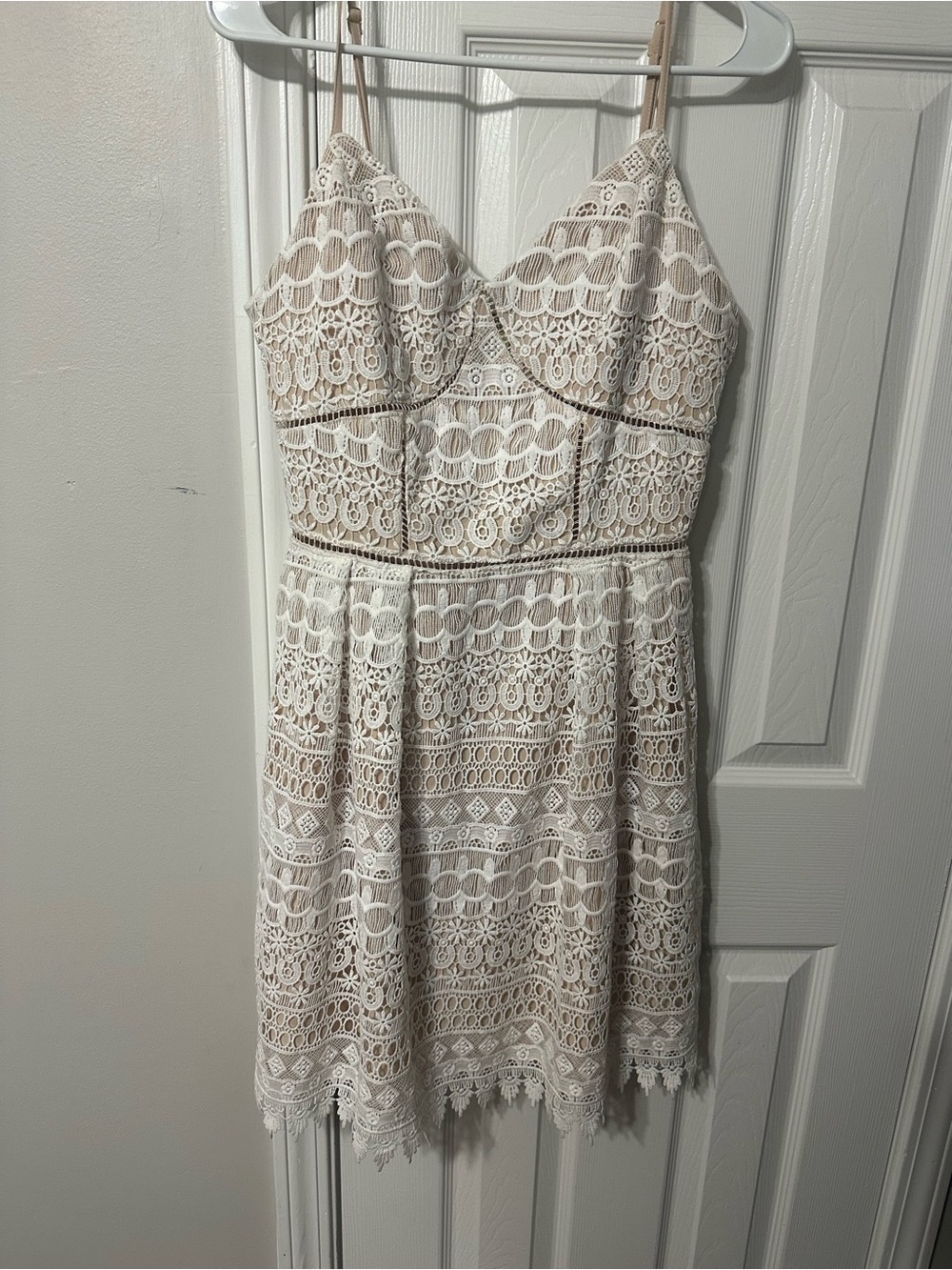GB Cream and White Lace Dress